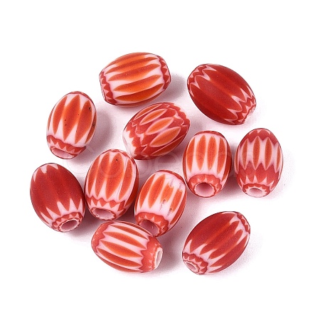 Handmade Millefiori Glass Barrel Beads LA-N002-05D-1