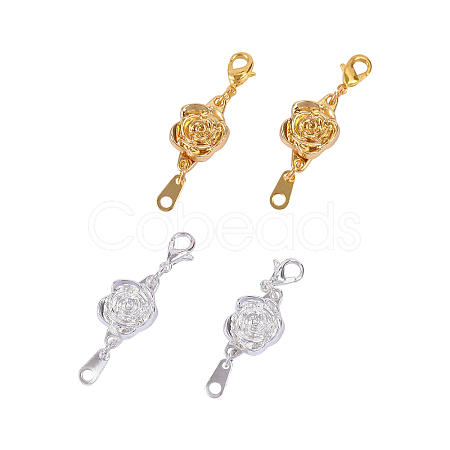 10 Sets 2 Colors Zinc Alloy Magnetic Clasps PALLOY-CJ0001-139-1