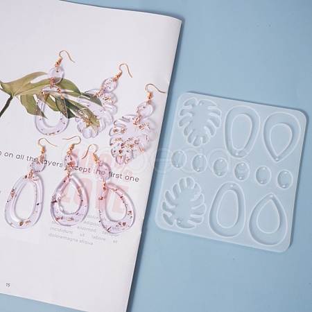 DIY Pendant Earring Silicone Molds X-DIY-L021-68-1