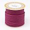 Braided Polyester Cords, Round, Dark Red, 3mm, about 8.74 yards(8m)/roll