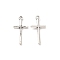 Tibetan Style Alloy Pendants, Crucifix Cross Charm, Antique Silver, 28x13.8x3mm, Hole: 2.4mm