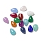 Dyed Natural White Jade Cabochons, Teardrop, Mixed Color, 6x4x2.5mm