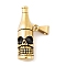 304 Stainless Steel Pendants, Skull Bottle Charm, Antique Golden, 44x17x14.5mm, Hole: 6.5x10mm