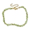 Natural Peridot Anklets, with Alloy Findings, Jewely for Women, 9 inch(22.8cm)