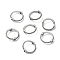 Tibetan Style Zinc Alloy Bead Frames, Round Ring, Antique Silver, 9mm, Hole: 1mm