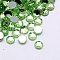 Imitation Taiwan Acrylic Rhinestone Cabochons, Faceted, Half Round, Light Green, 4x1.5mm, about 10000pcs/bag