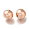 Rack Plating Brass Beads, Long-Lasting Plated, Lead Free & Cadmium Free, Round, Rose Gold, 18mm, Hole: 2mm