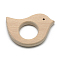 Undyed Beech Wood Big Pendants, Lead Free, Bird, BurlyWood, 53x69.5x10mm, Hole: 2.5mm, Inner Measure: 25mm