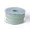 Braided Cowhide Cord, Leather Jewelry Cord, Jewelry DIY Making Material, Aquamarine, 3mm, about 21.87 yards(20m)/roll