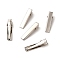 Iron Alligator Hair Clips Findings, Platinum, 31x8x8mm