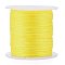 Polyester Braided Metallic Thread, for DIY Braided Bracelets Making and Embroidery, Yellow, 0.4mm, 6-Ply, about 54.68 yards(50m)/roll