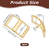 4Pcs Brass Tri-Glide Adjuster Buckles Clasps FIND-OC0003-47-2