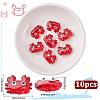 10Pcs Glass Enamel Beads LAMP-PA0001-44B-2