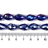 Transparent Electroplate Glass Beads Strands LS-EGLA-N013-T4mm-B07-4