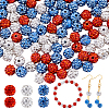 150Pcs 3 Colors Rhinestone Pave Disco Ball Beads RB-UN0001-17C-1