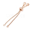Brass Slider Bracelets Making KK-F891-17RG-01-2