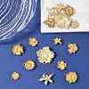 16Pcs 8 Styles Alloy & Brass & 304 Stainless Steel Pendants FIND-FS0004-37-8