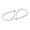 Non-Tarnish 304 Stainless Steel Open Back Bezel Teardrop Pendants STAS-Z040-11A-P-2