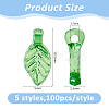 500Pcs 5 Colors Transparent Acrylic Charms TACR-DC0001-13-2