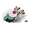 Christmas Theme Glitter Felt Fabric Alligator Hair Clip LS-PHAR-U002-01J-3