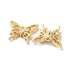Hollow Brass Micro Pave Cubic Zirconia Pendants X-KK-H460-51G-2