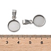 304 Stainless Steel Pendant Cabochon Settings STAS-L282-010P-03-3
