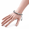 Round Natural Apatite Braided Bead Bracelet BJEW-TA00106-4