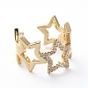 Adjustable Brass Cuff Finger Rings RJEW-G096-06G-2