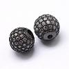 Rack Plating Brass Cubic Zirconia Beads ZIRC-S001-10mm-A04-2