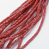 Electroplate Opaque Glass Beads Strands X-EGLA-J144-PL-B02-1