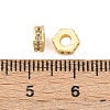 Brass Micro Pave Clear Cubic Zirconia European Beads KK-C142-11A-G-3