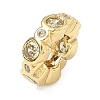 Brass Micro Pave Cubic Zirconia European Beads KK-P345-03G-01-2