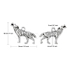 Tibetan Style Alloy Howling Wolf Pendants LF1753Y-3