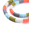Fixed 5 Color Handmade Polymer Clay Bead Strands CLAY-S096-029F-3