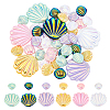 54Pcs 12 Styles Opaque Resin Cabochons RESI-PH0002-57-1