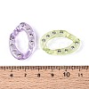 UV Plating Transparent Acrylic & Rhinestone Beads TACR-T029-01M-3