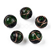Handmade Gold Sand Lampwork Beads LAMP-T019-12mm-04-1