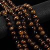 Natural Grade AB Tiger Eye Round Beads Strands G-O047-02-10mm-4