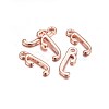 Rose Gold Plated Alloy Letter Pendants X-PALLOY-J718-01RG-J-2