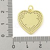 Rack Plating Heart with Flower Brass Micro Pave Clear Cubic Zirconia KK-Z053-23G-4