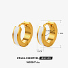304 Stainless Steel Enamel Hoop Earrings FS-WG74D91-02-1