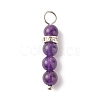 Gemstone Beaded Pendants PALLOY-JF01326-2