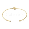 Rack Plating Brass Micro Pave Clear Cubic Zirconia Letter Open Cuff Bangles BJEW-A018-01G-C-3