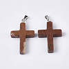 Natural Red Jasper Pendants G-S358-001F-2
