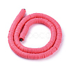 Flat Round Handmade Polymer Clay Beads CLAY-R067-12mm-25-3