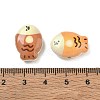 Baking Paint Alloy Beads AL-CBABBA2-01B-3