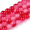 Baking Paint Imitation Jade Glass Round Bead Strands DGLA-N003-10mm-06-1