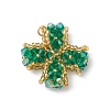 Handmade Glass Seed Beaded Pendants PALLOY-MZ00420-02-1