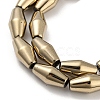 Electroplated Synthetic Magnetic Hematite Beads Strands G-Z032-B01-02H-3