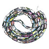 Electroplate Transparent Glass Beads Strands EGLA-N002-14-B-2